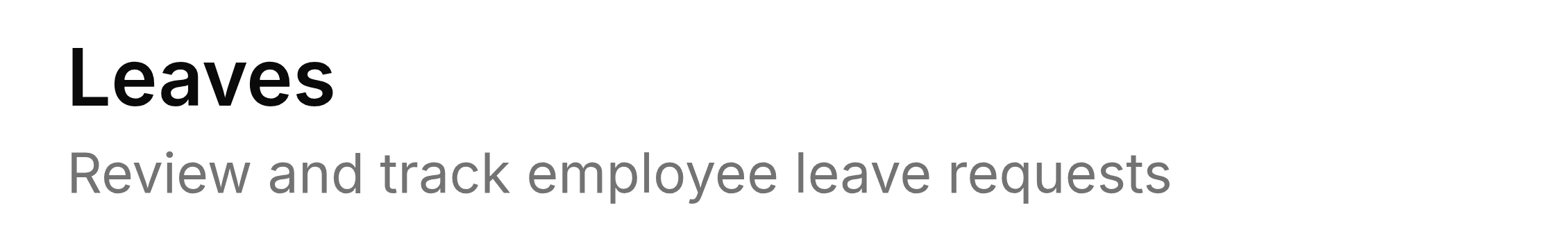 The top right of the Leaves screen: a location picker showing a pin icon and the words Central Warehouse beside a blue Apply Leave button with a plus sign.